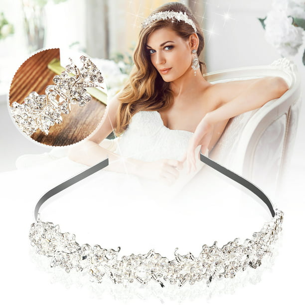 1pc Crown Crystal Bridal Tiara Hair Hoop Bride Headwear Accessories for Wedding 